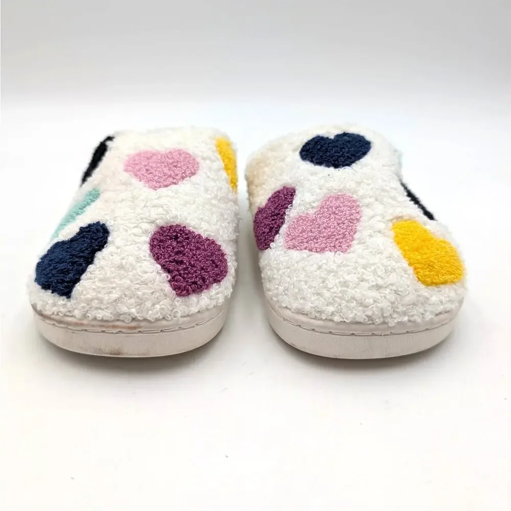 Harper Canyon Hearts Slip-On Slipper Shoes Kids' Cream Size US1/2M
